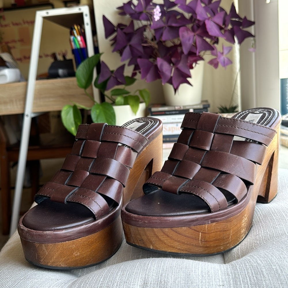Zara Wooden Wedges - Picture 2 of 7